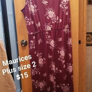 Maurices Plus Size maxi dress size 2 floral